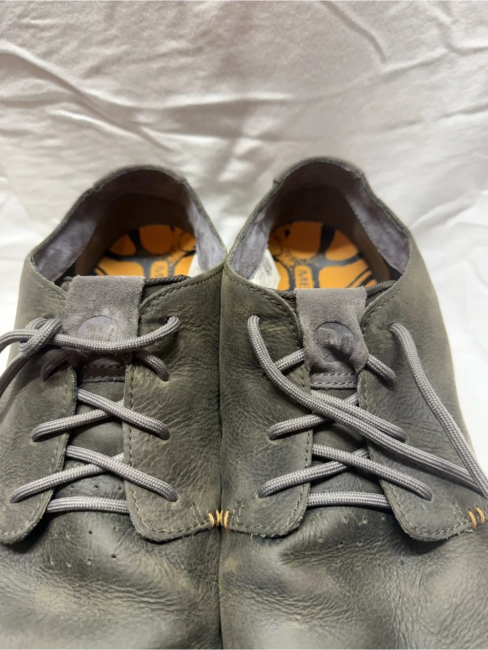 Merrell Men's Olive Green Leather Lace Up Sneakers