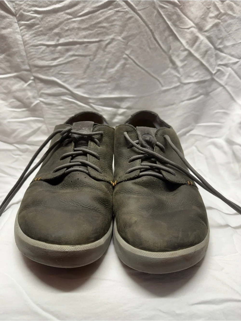 Merrell Men's Olive Green Leather Lace Up Sneakers