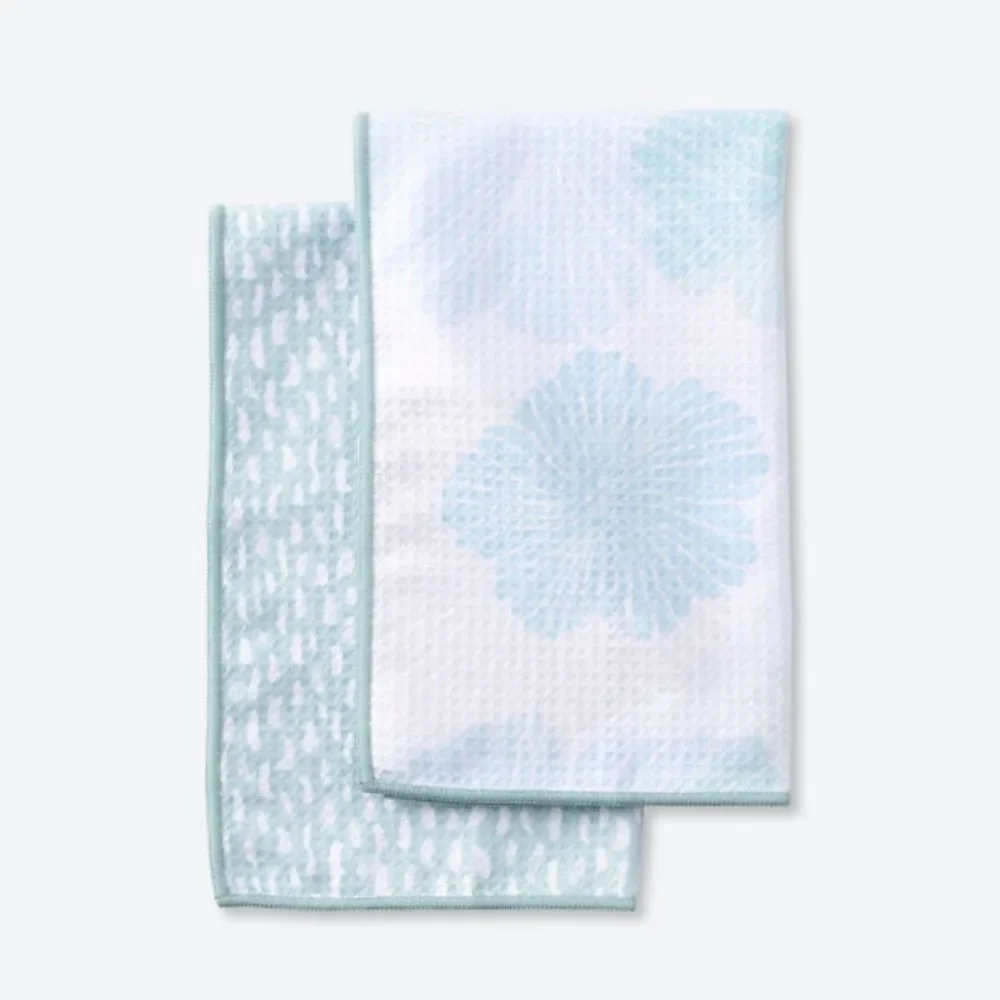 Norwex Tea Towels Limited Edition Soft Blossoms/Brush Strokes NWT