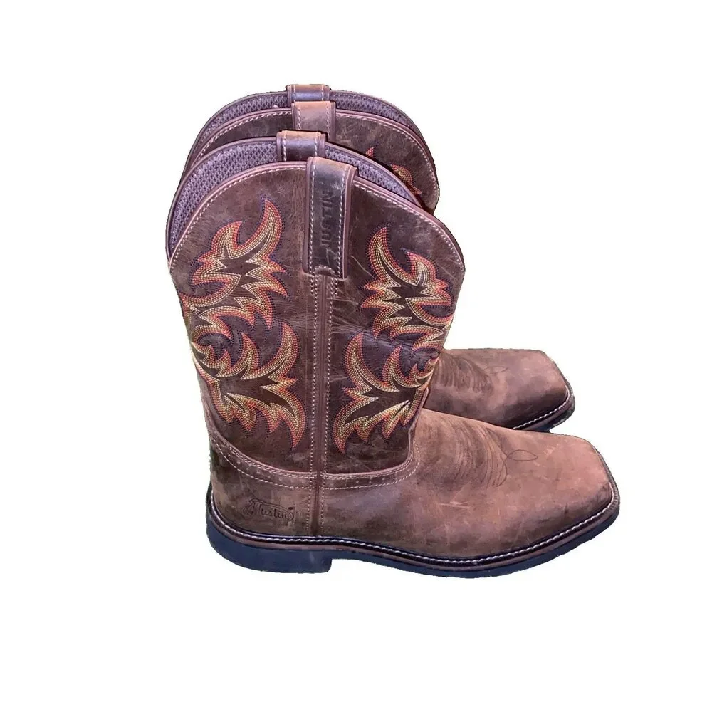 Justin Brown Western Work Boot Men's Size 14D Cowboy Rancher Shoes Style 0923CF