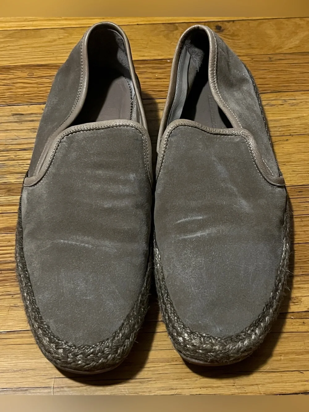 To Boot New York Adam Derrick Suede Leather Slip On Espadrille loafers Tan Sz 10