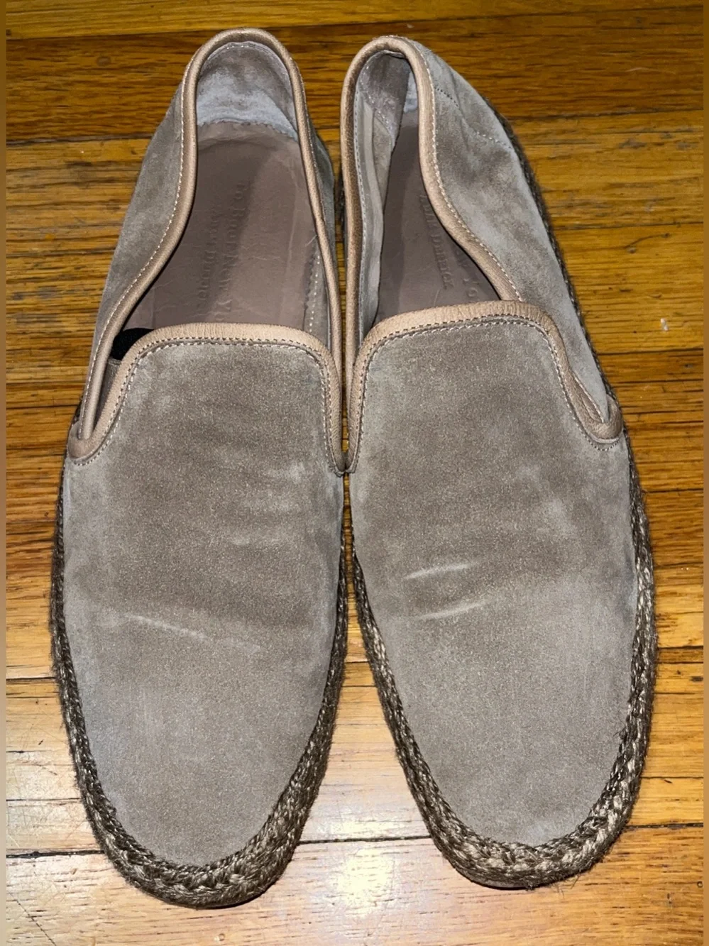 To Boot New York Adam Derrick Suede Leather Slip On Espadrille loafers Tan Sz 10