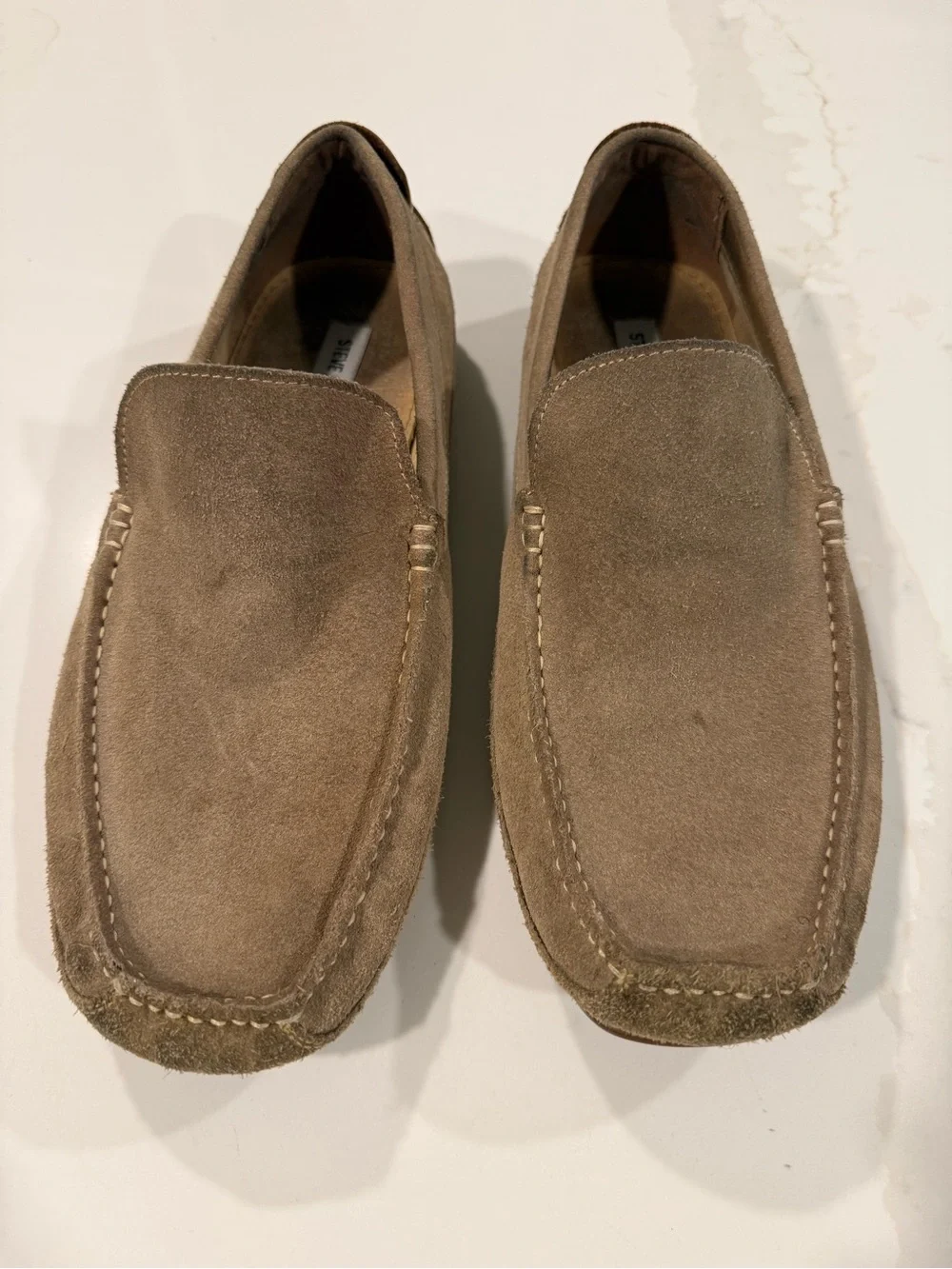 Steve Madden Men's Suede Slip-On Loafers in Taupe