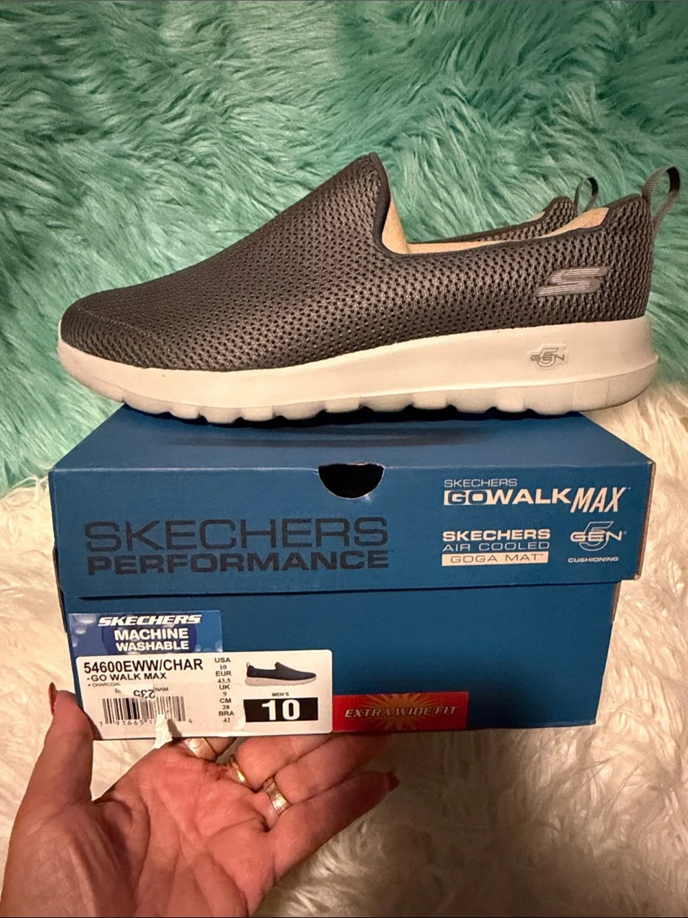 Skechers GOwalk Max Men’s Shoes in Charcoal Gray size 10 - like New