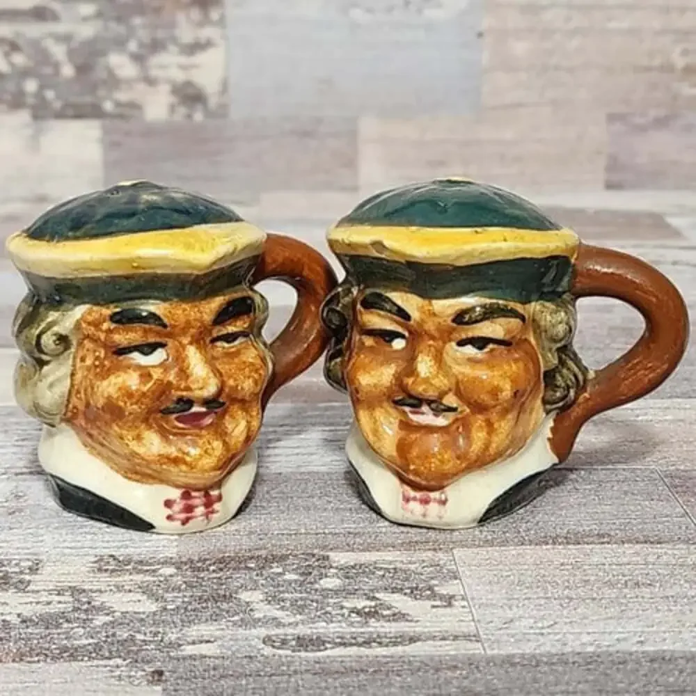 VTG Toby Mug Style Salt and Pepper Shakers Hand Painted Made in Japan