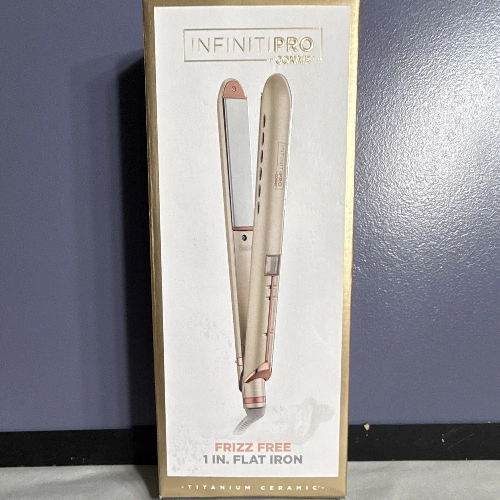 Conair InfinitiPRO 1 in Flat Iron Titanium Ceramic Plates Ionic 455°F