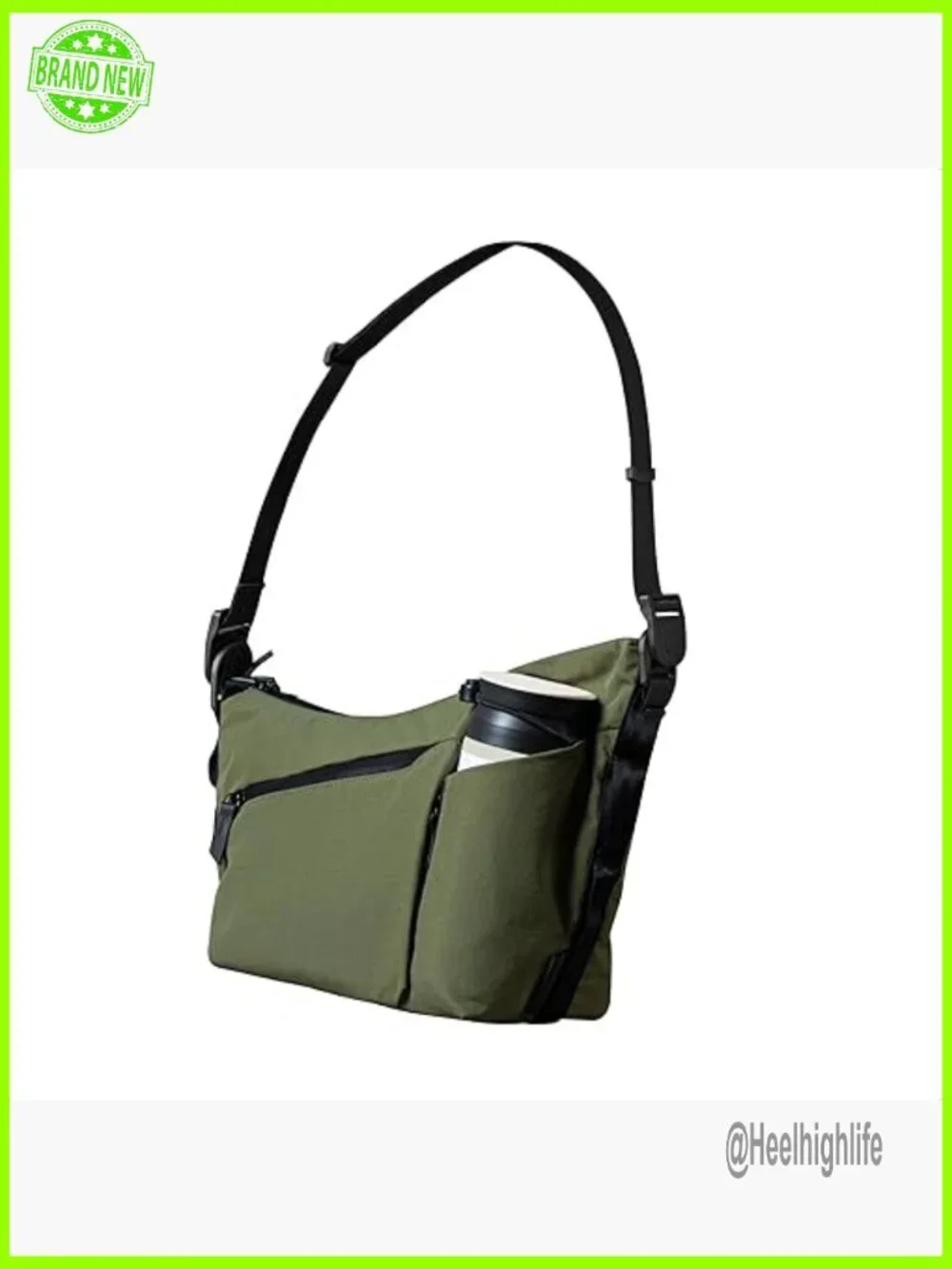 4L Crossbody Satchel with Bottle Pocket, Key Tether, Luggage Pass-Through