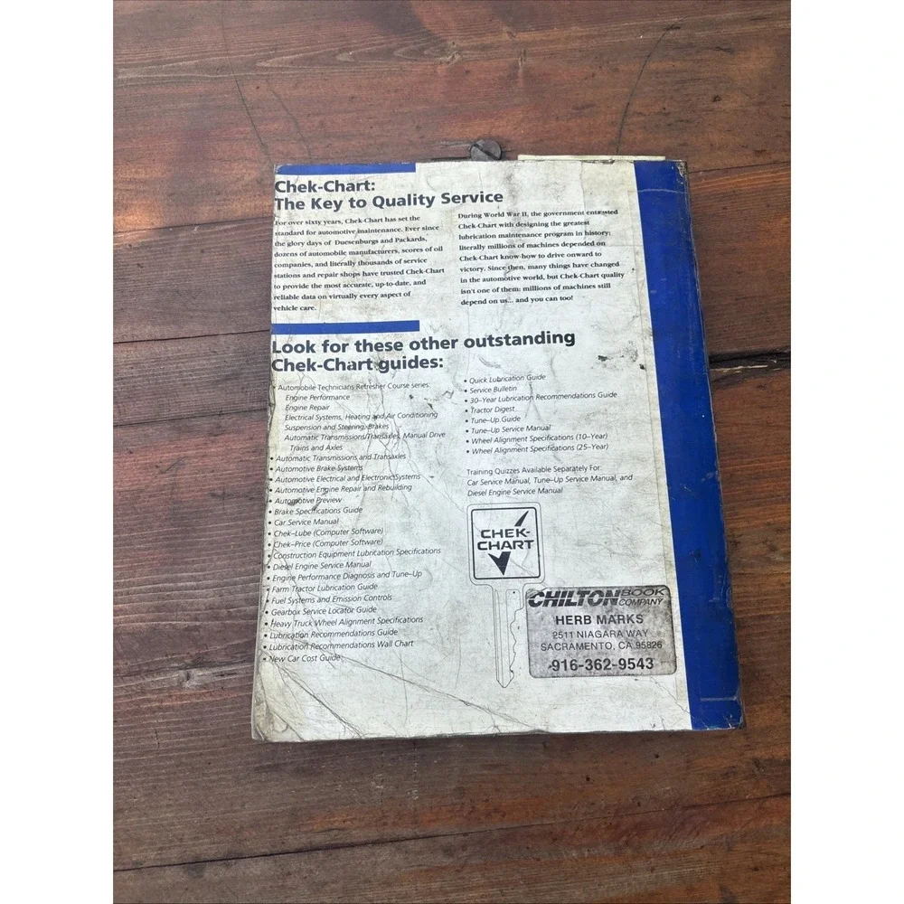 Chek-Chart vintage 1990