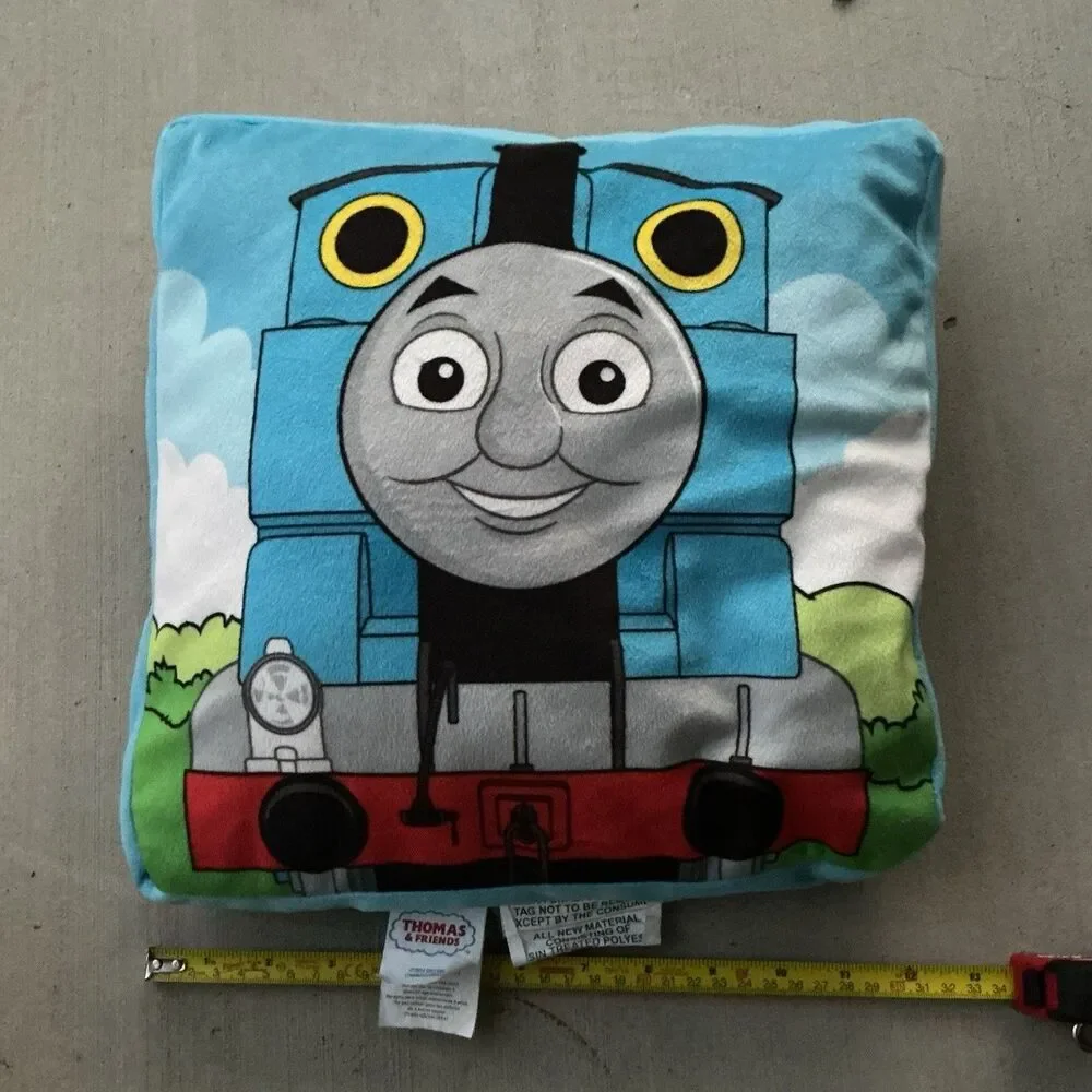 Thomas & Friends Thomas the Tank Engine Plush Pillow Cushion Blue 12x12