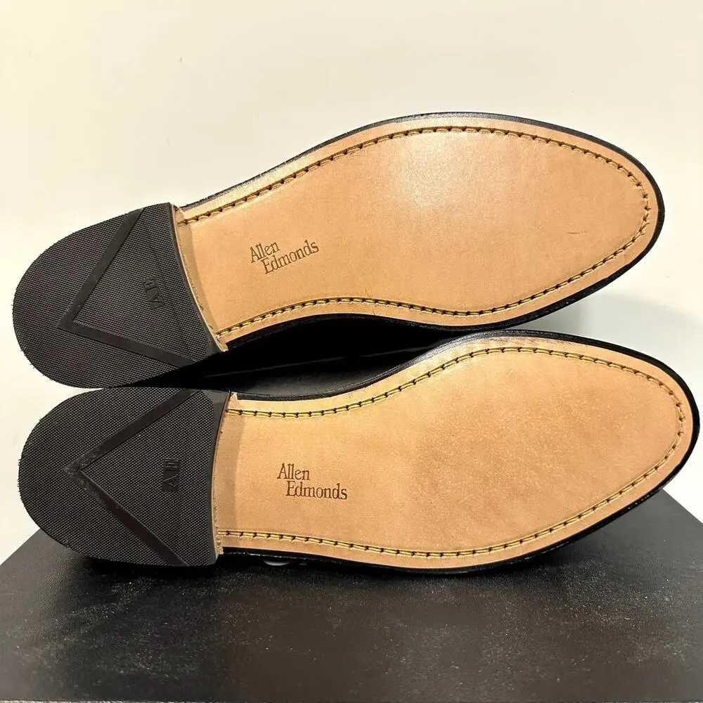 NWOT Allen Edmonds Maxfield Handsewn Tassel Loafer Moccasin Black USA 11 Wide E