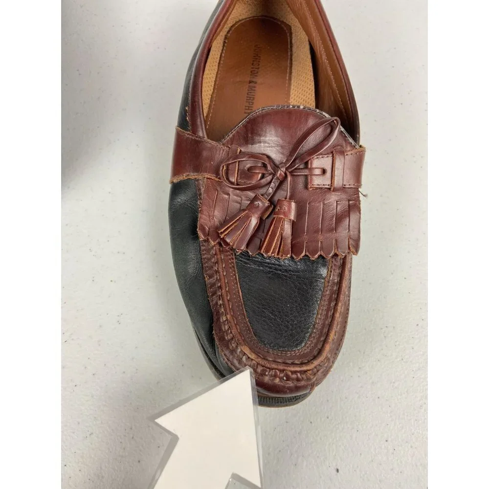 Johnston & Murphy Black & Brown Tassel Kiltie Loafers‎ - Men's Size 11M