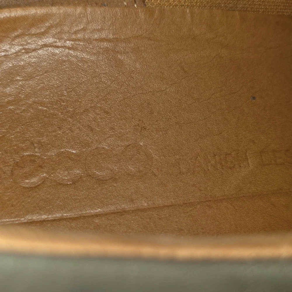 Ecco Men's Loafer Shoes Brown Suede/Leather? Laces Danish Design Casual Sz 6 EUC