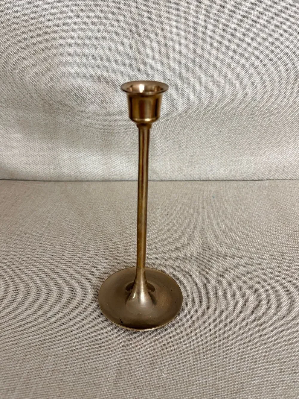 Vintage Brass Candlestick Holder Single Taper Candle Mid Century Decor