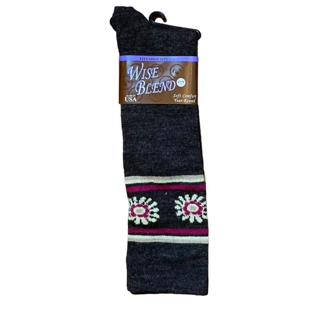 Wise Blend Brown Long Socks, Size 6-9,‎ NWT