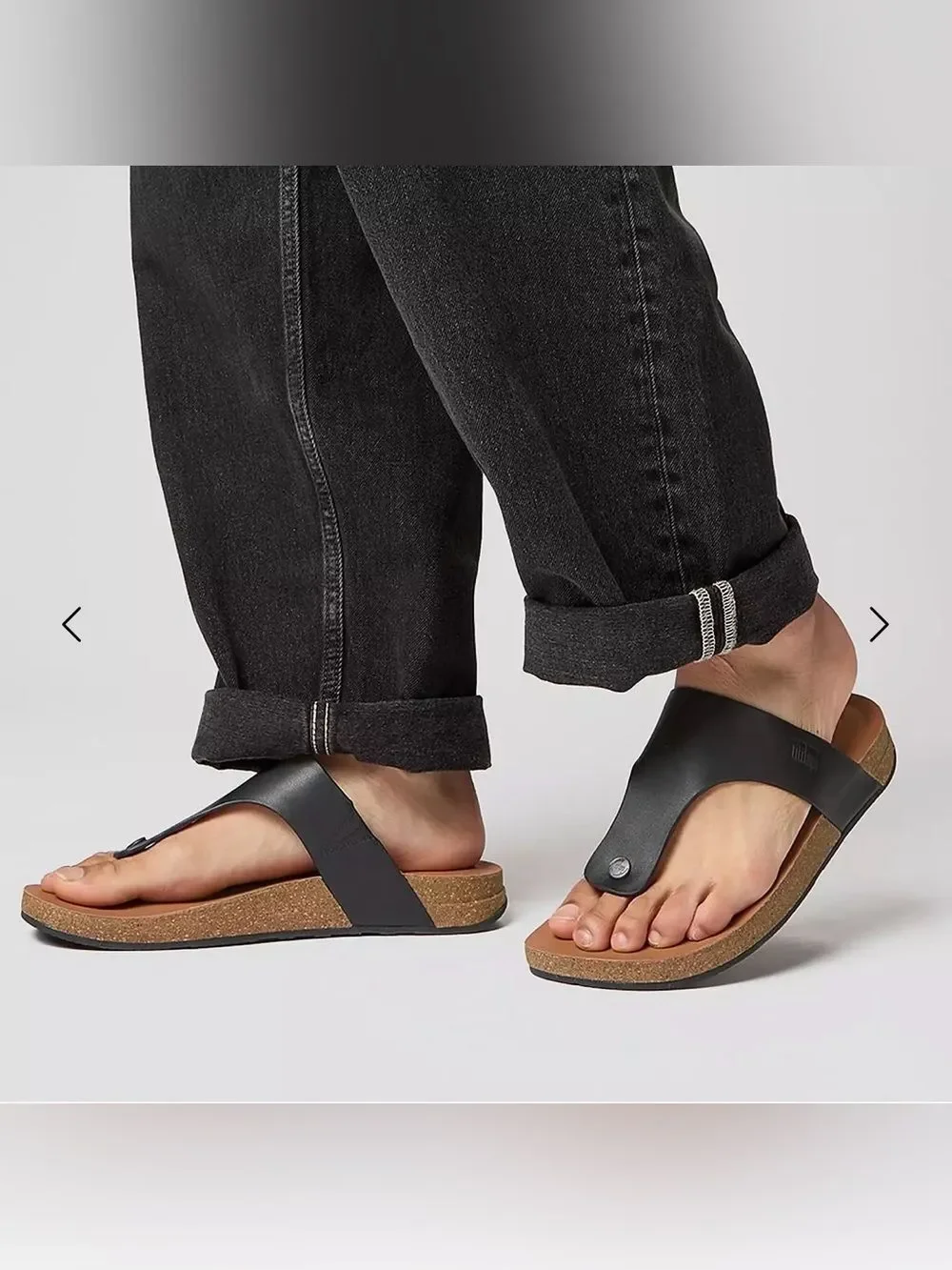 Fitflop iQushion Mens Leather Toe-Post Sandals