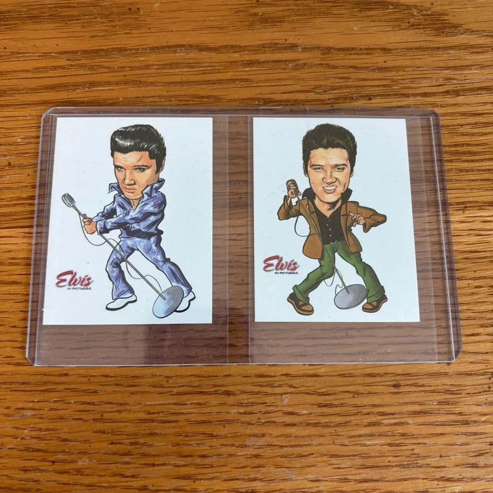 Elvis In Pictures Philip Neill Collectible Caricature Cards No 2 & 6 Billboard