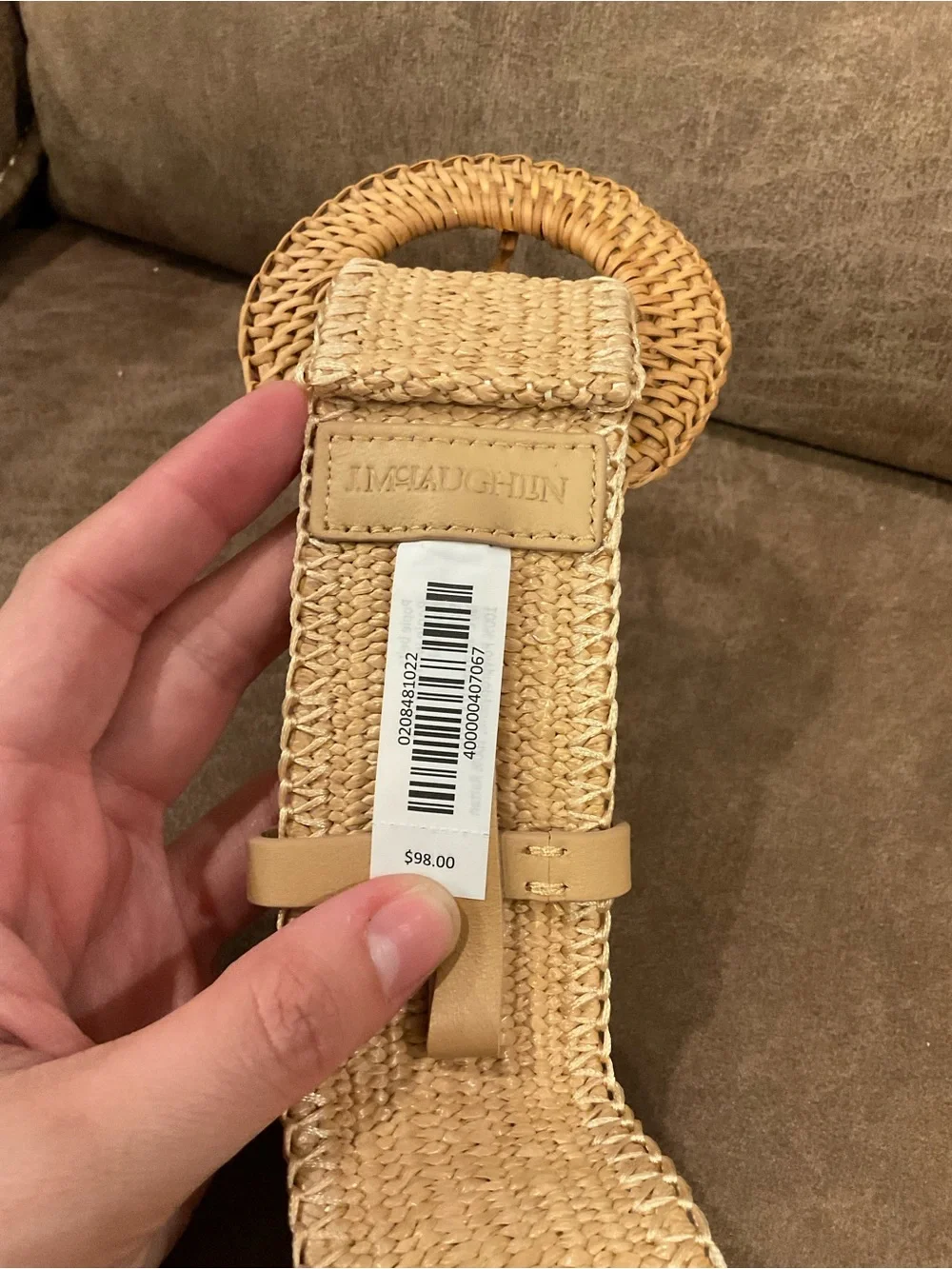 J Mclaughlin straw grasscloth