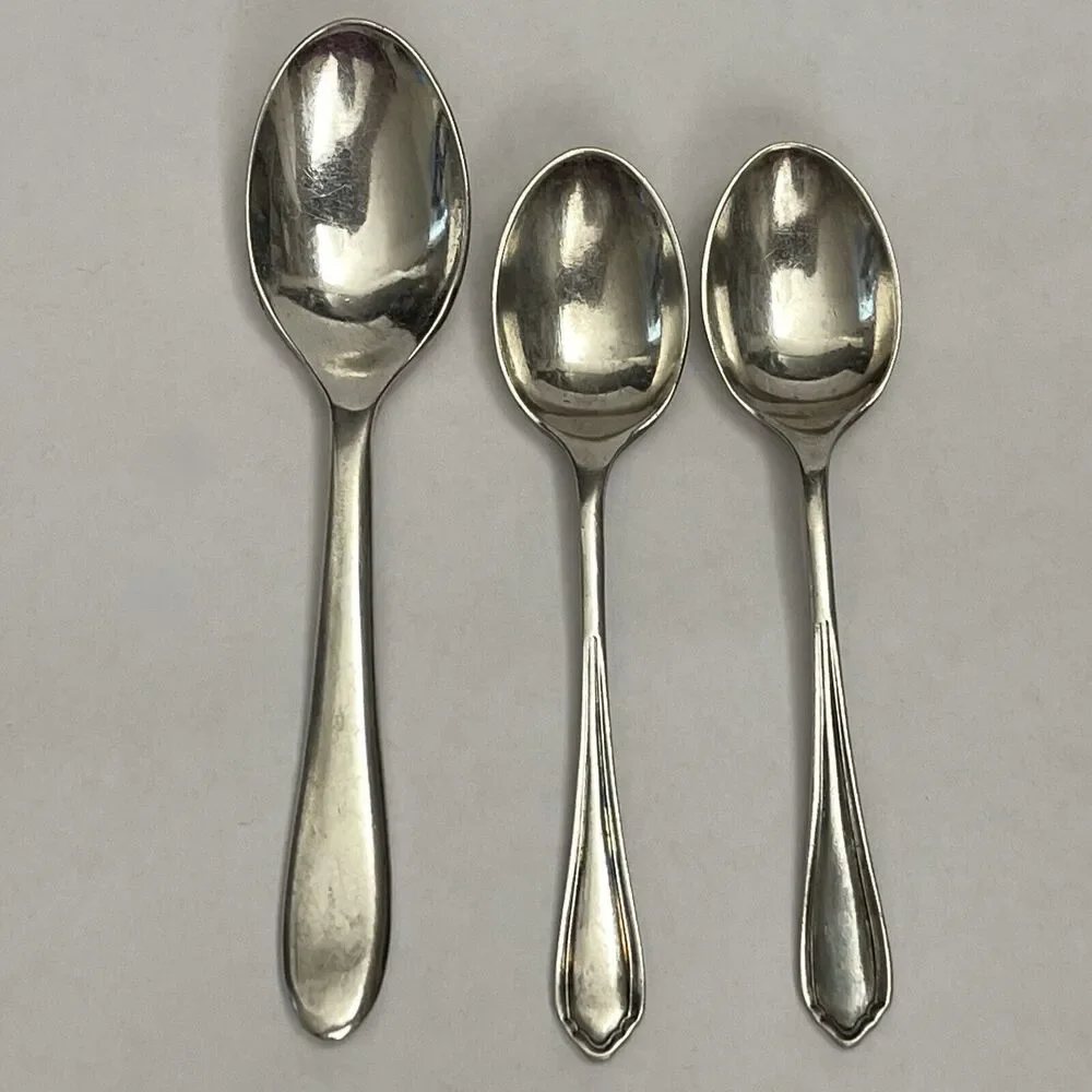 Silver-plate? Baby Spoons HA EA FA EP A1 3 7/8