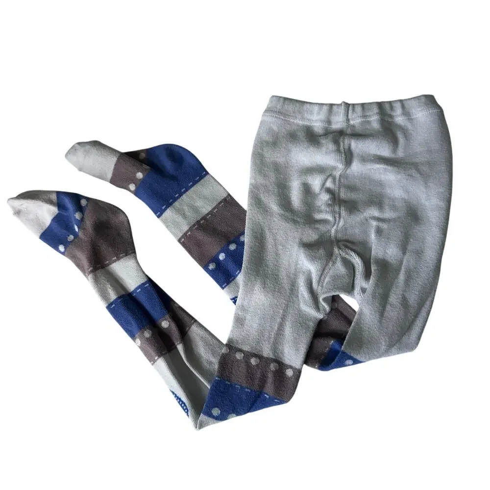 Naartjie White Heart Stripe Tights - Girls Size 6-8
