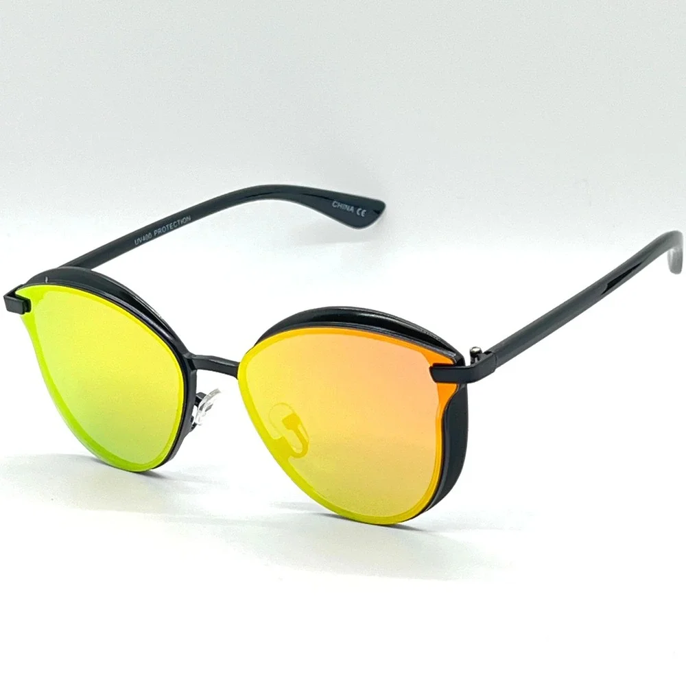 Cat Eye Sunglasses Women‎ UV400 Protection Mirrored Lens Fashion Shades Luxury