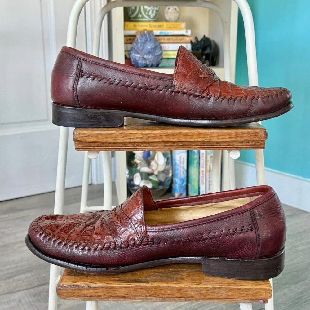 Florsheim Imperial Genuine Caiman Alligator Leather Loafer (size 10)