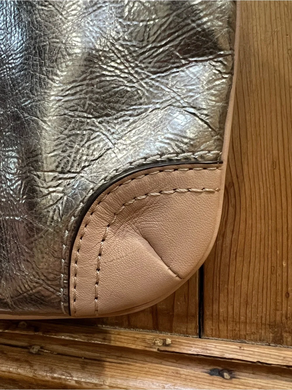 Coach wristlet metallic