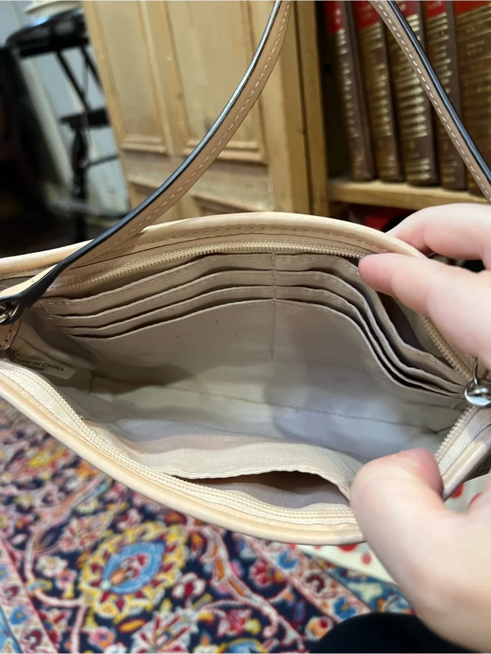 Coach wristlet metallic