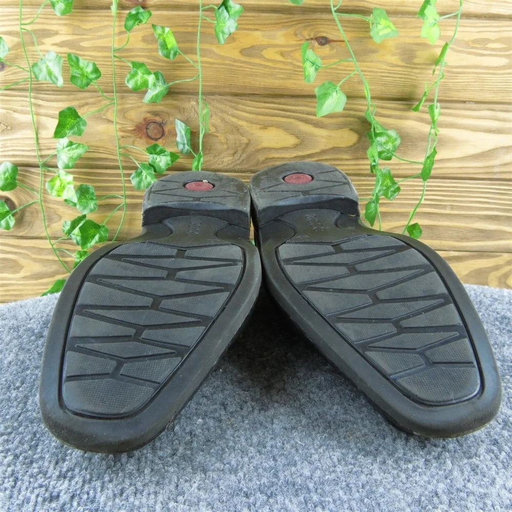 Ecco  Men Loafer Shoes Black Leather‎ Slip On Size 45 Medium