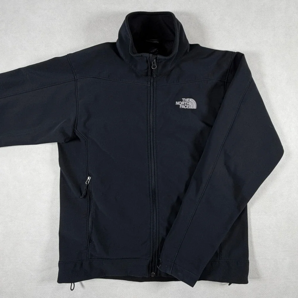 The North Face Mens Apex Bionic Softshell Jacket Black Full Zip Size Small