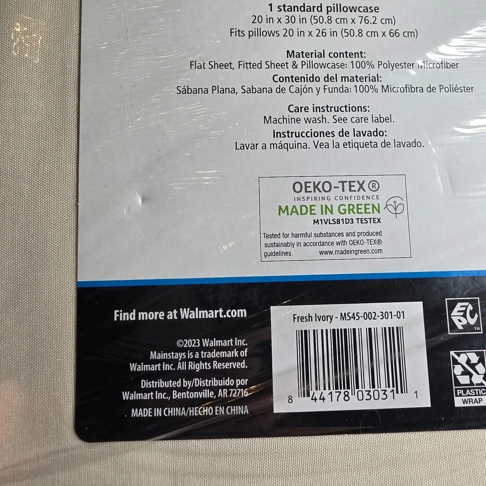 Mainstays microfiber sheet