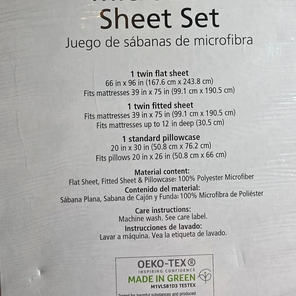 Mainstays microfiber sheet