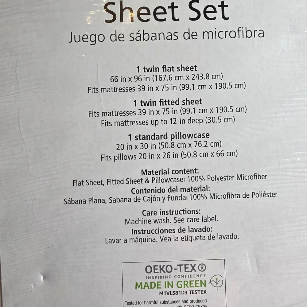 Mainstays microfiber sheet