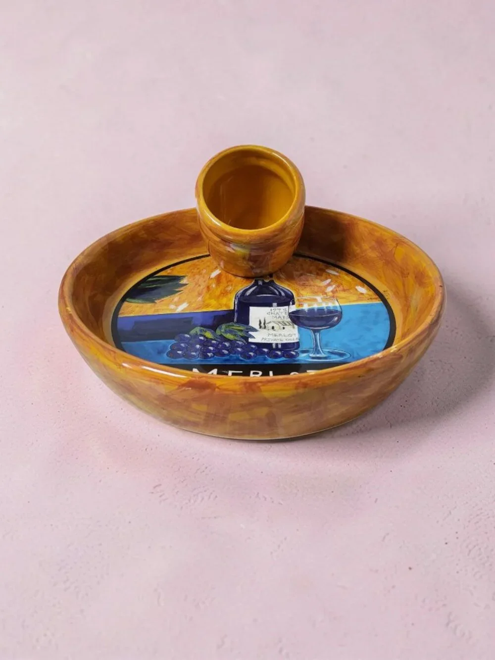 Vintage Sonoma Ambiance Collection Merlot Olive Oil Serving Tray 6