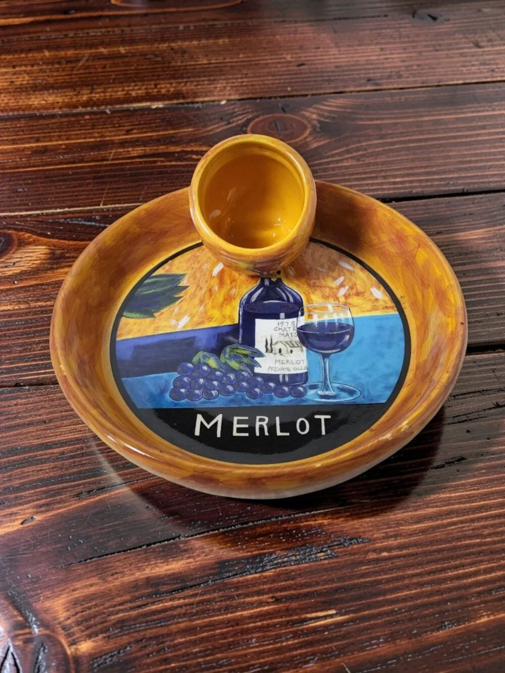 Vintage Sonoma Ambiance Collection Merlot Olive Oil Serving Tray 6