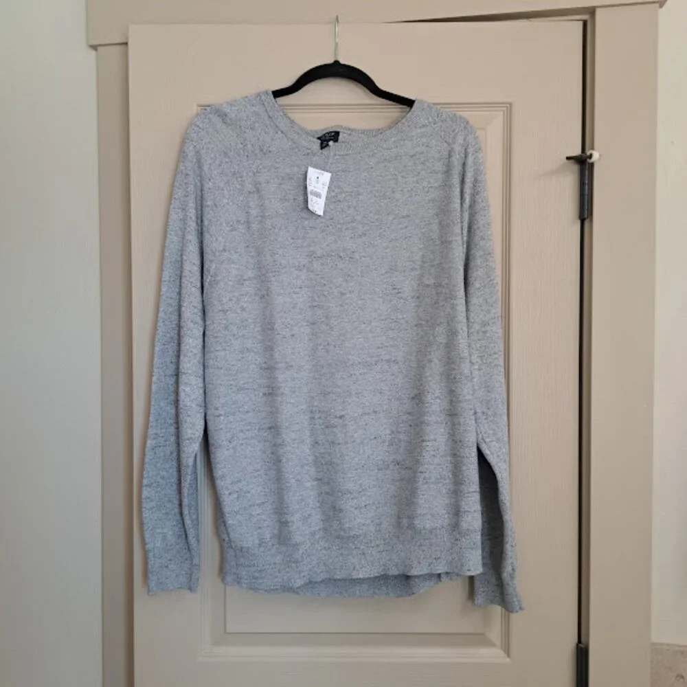 NEW J Crew 100% Cotton Grey sweater Mens XL‎