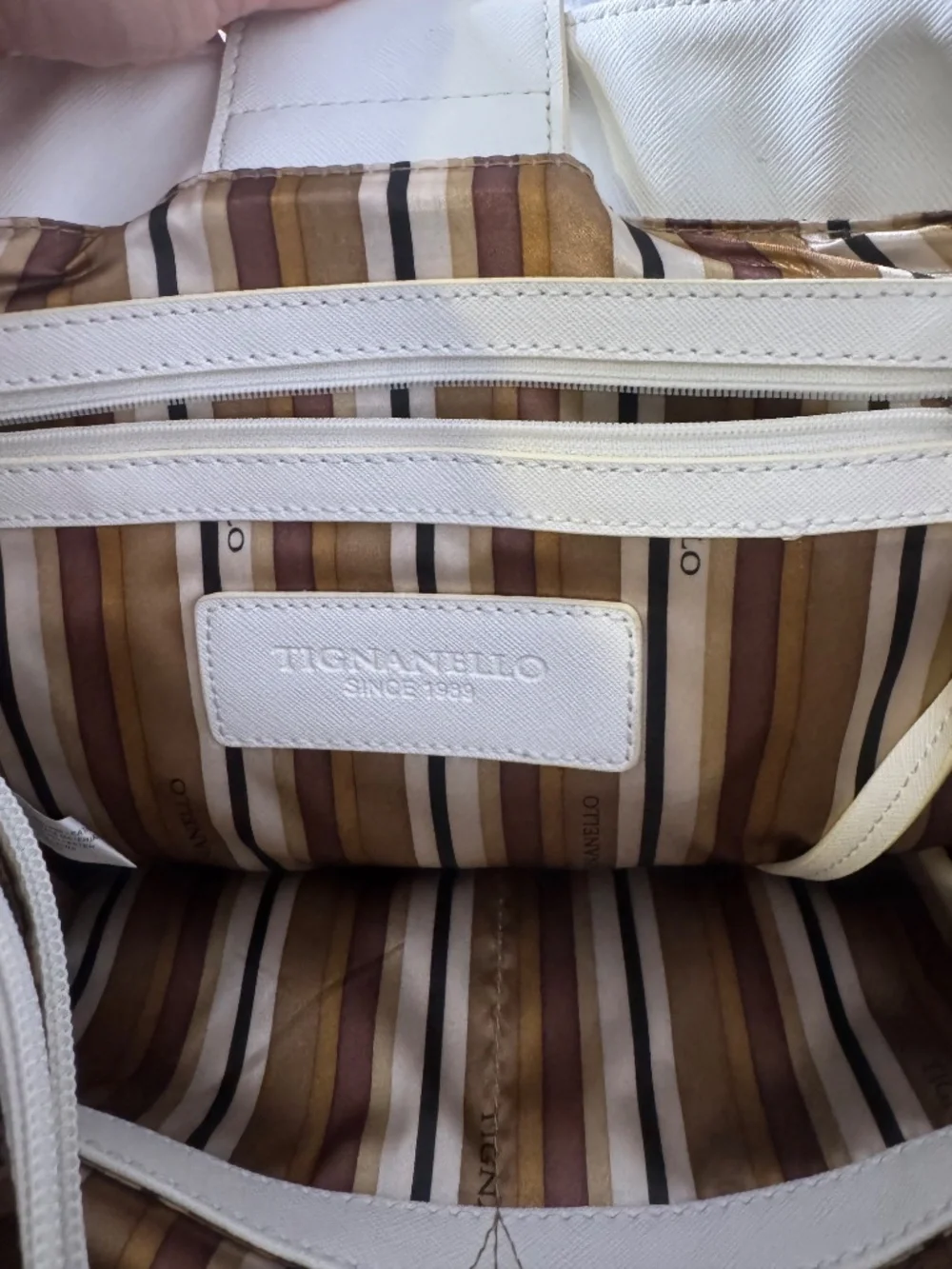 Tignanello white purse