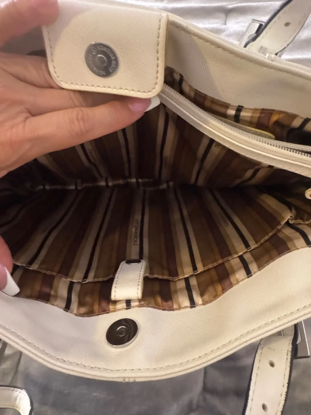 Tignanello white purse