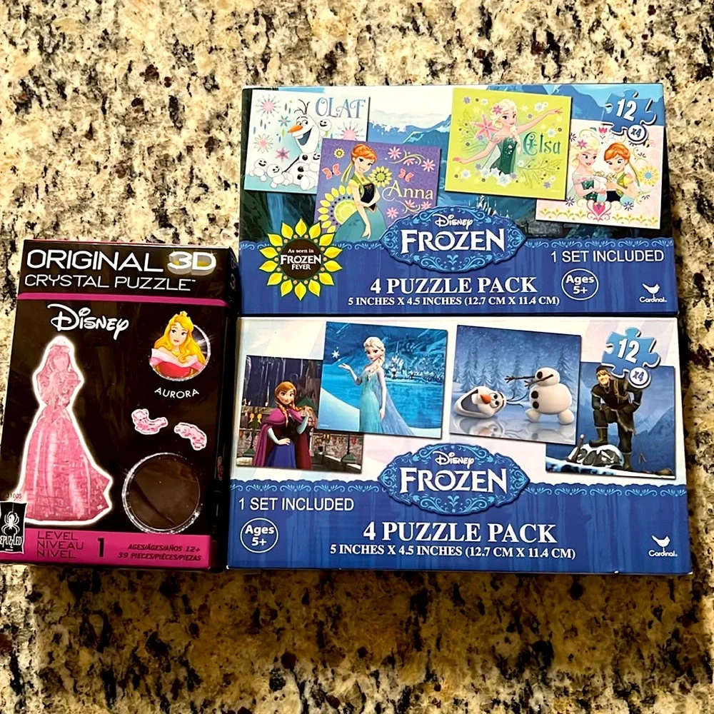 Bundle of 3 Disney Movie Puzzles New in Box