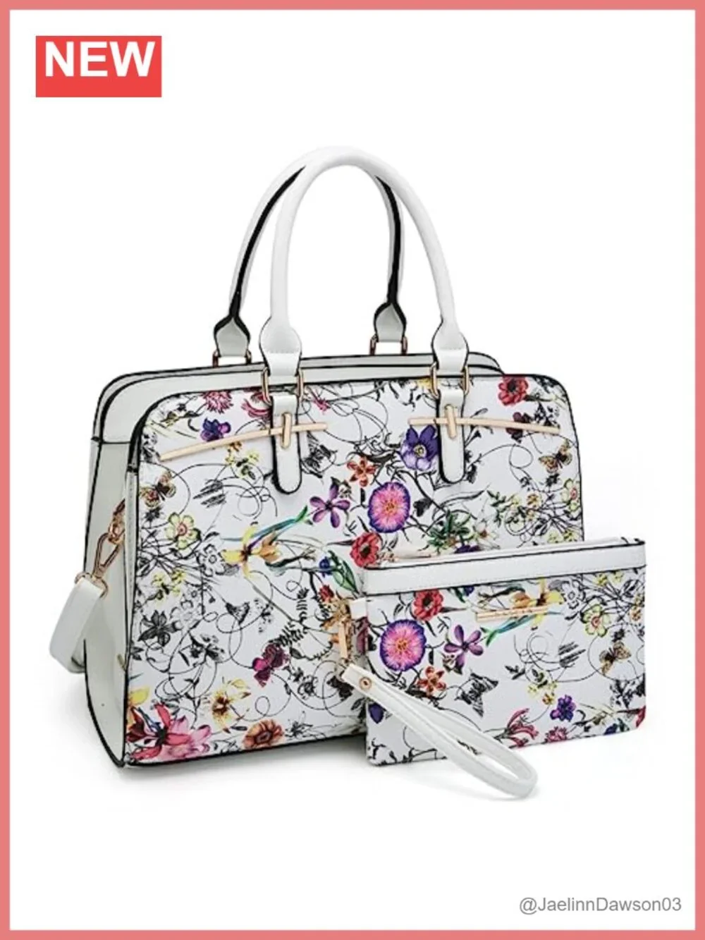 Women's Vegan Leather Satchel Handbag Set with Wallet - Hobo Tote Purse