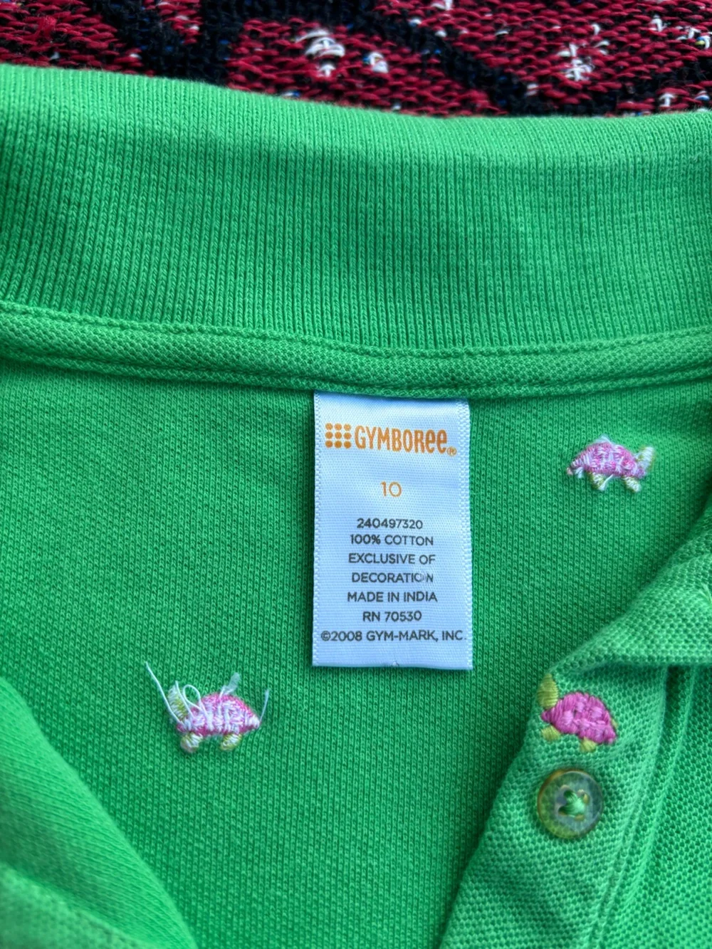 Gymboree green embroidered