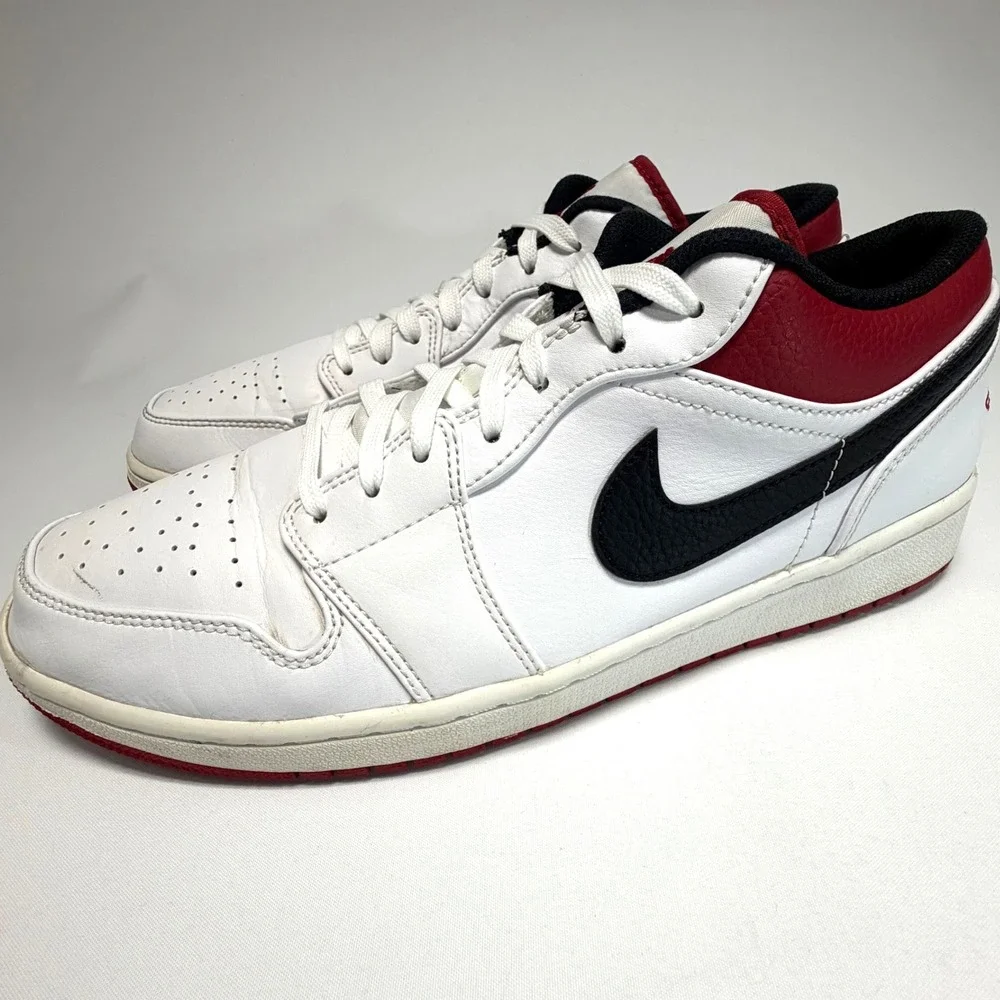 Air Jordan 1 Low Chicago Black Toe White Red‎ Black Men's Size 12 553558-118