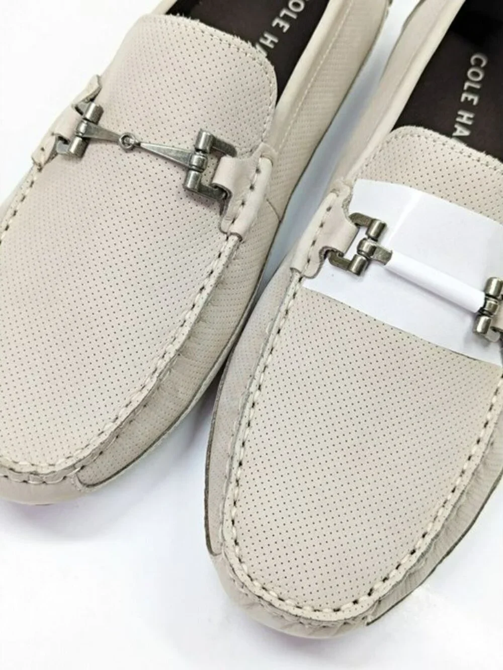 Cole Haan Men's Wyatt Sesame Nubuck Leather Bit Driver Size 8.5 (MSRP $180)