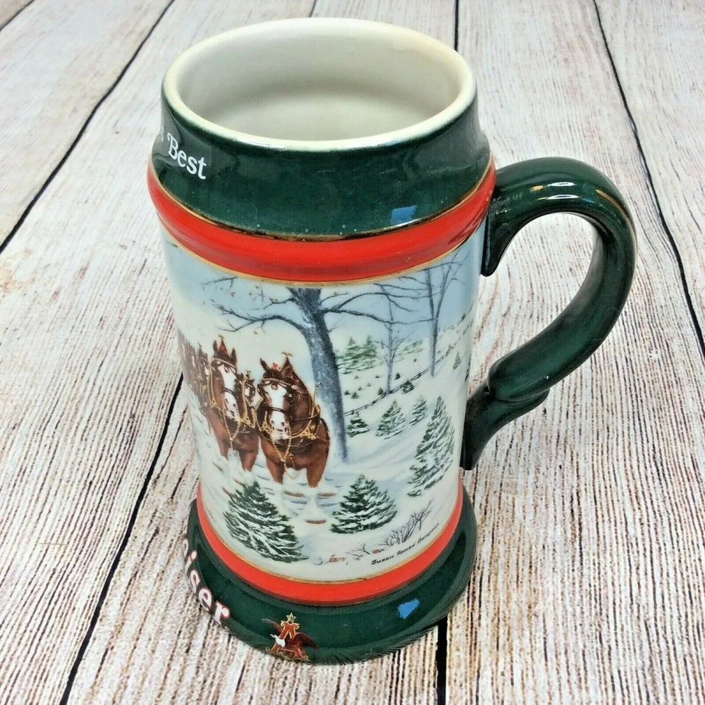 Budweiser holiday stein