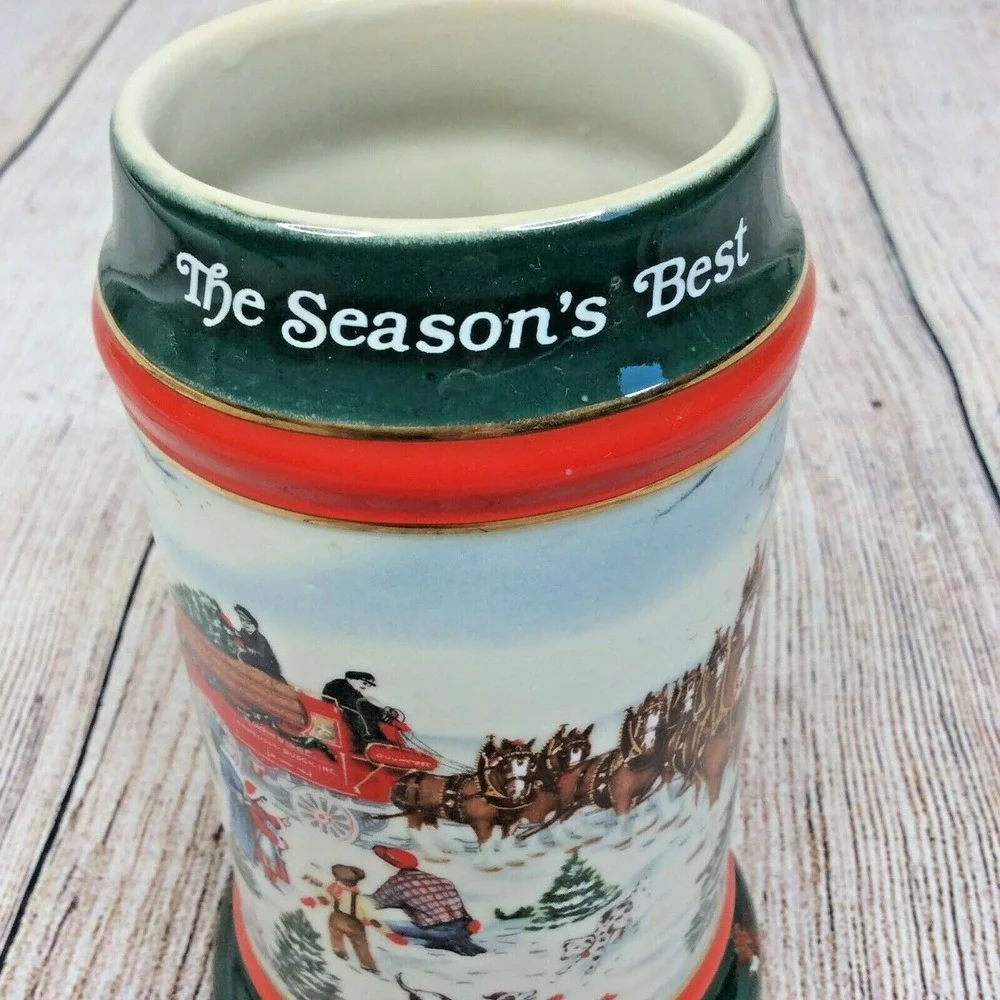 Budweiser holiday stein