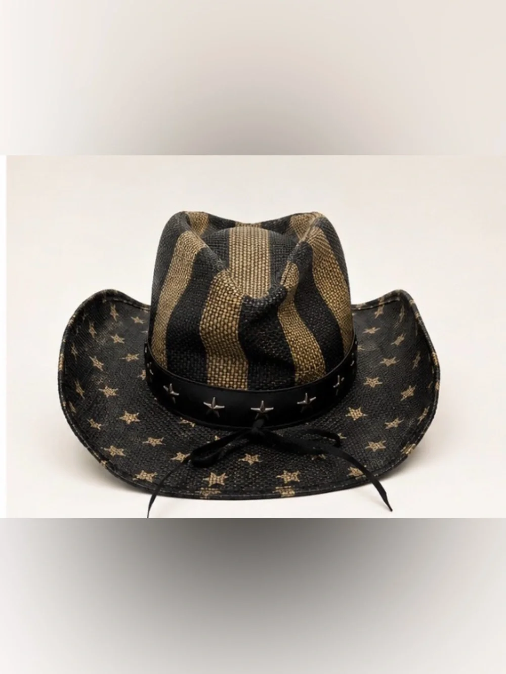 Desperadoo Kids Western Cowboy Hat – Black & Tan Stars