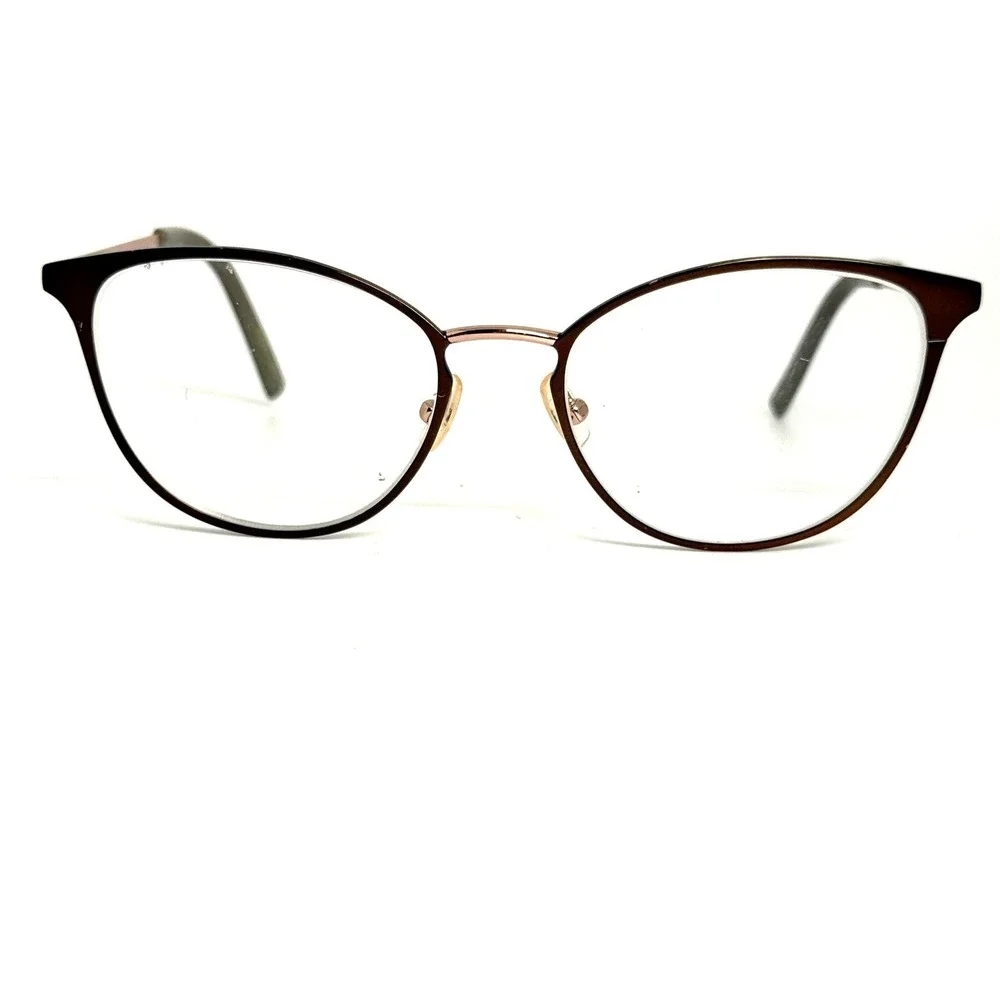 Vera Wang V550 BK Cat Eye Eyeglass Frames Black Rose Gold 51-17-135