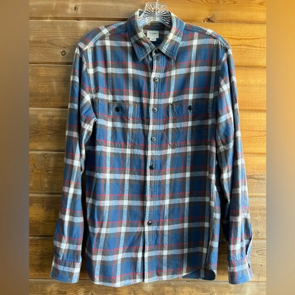 J.Crew Flannel Shirt – Classic Plaid Circa 2010 Unisex Small