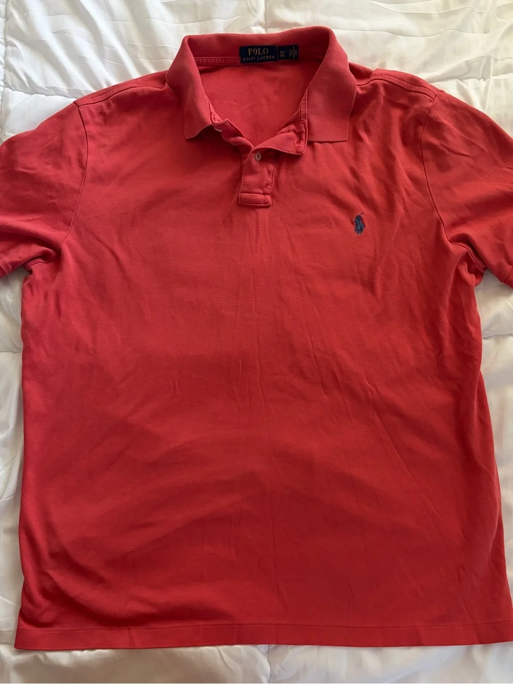 Polo by Ralph Lauren Men’s Red Polo with Navy Logo