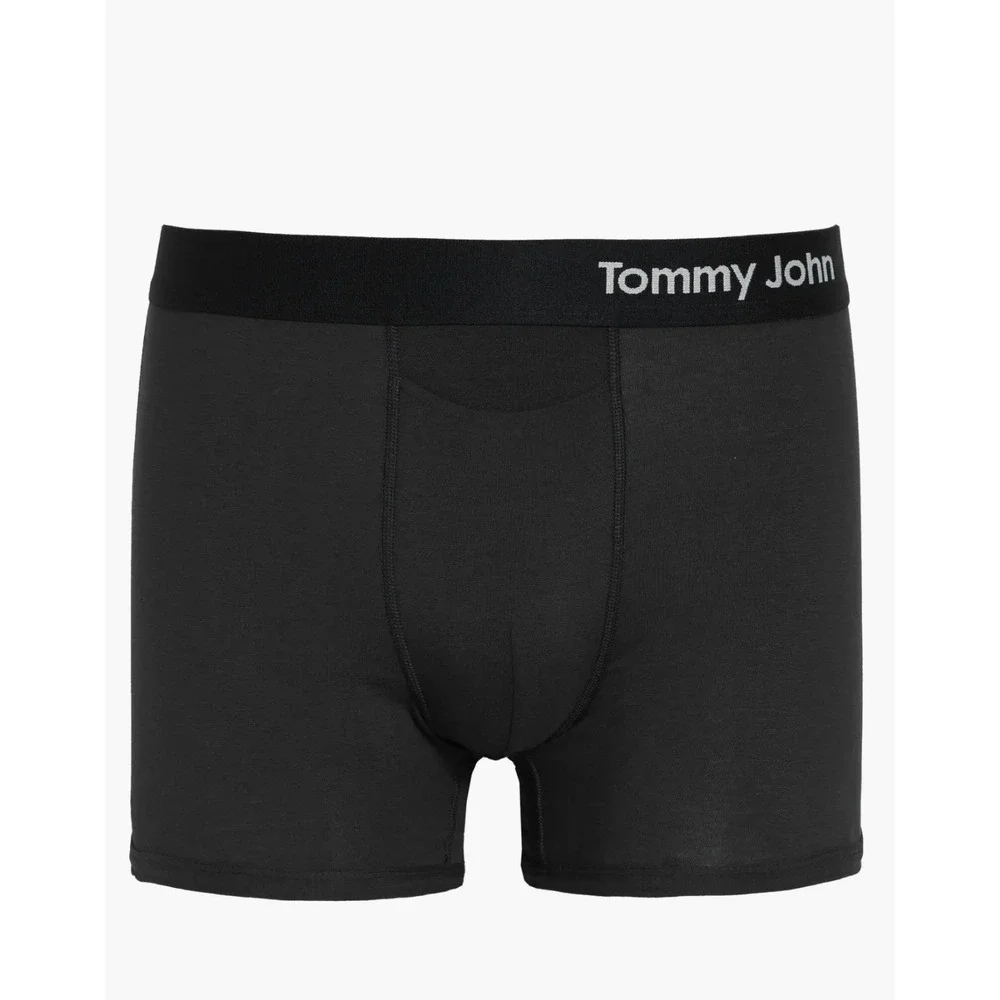 NWT‎ $32 TOMMY JOHN [ Medium ] Cool Cotton 4-Inch Boxer Briefs in Black U1404