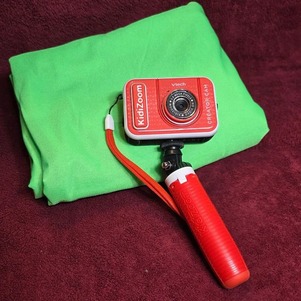 VTech KidiZoom Creator Cam Digital Video Camera with Tripod and Green Screen